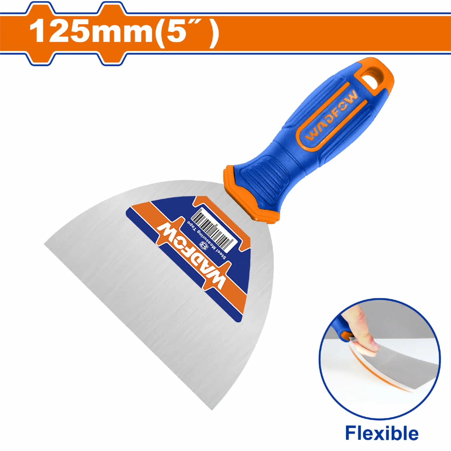 Espátula De 5"  Tratamiento Térmico. Con Mango De Plástico. Acero Flexible