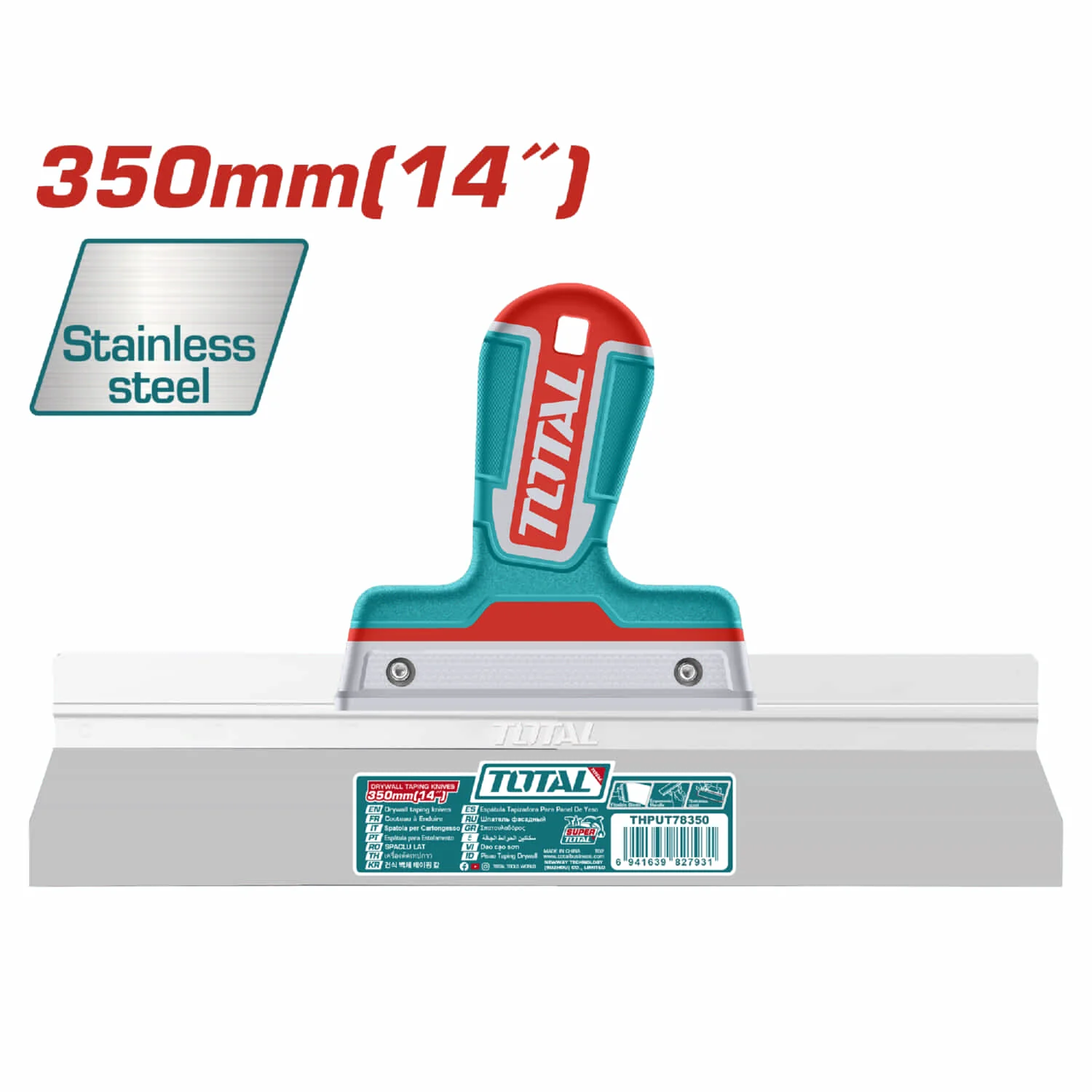 Espátula De Drywall 14" (350 Mm). Espesor 0.5Mm.