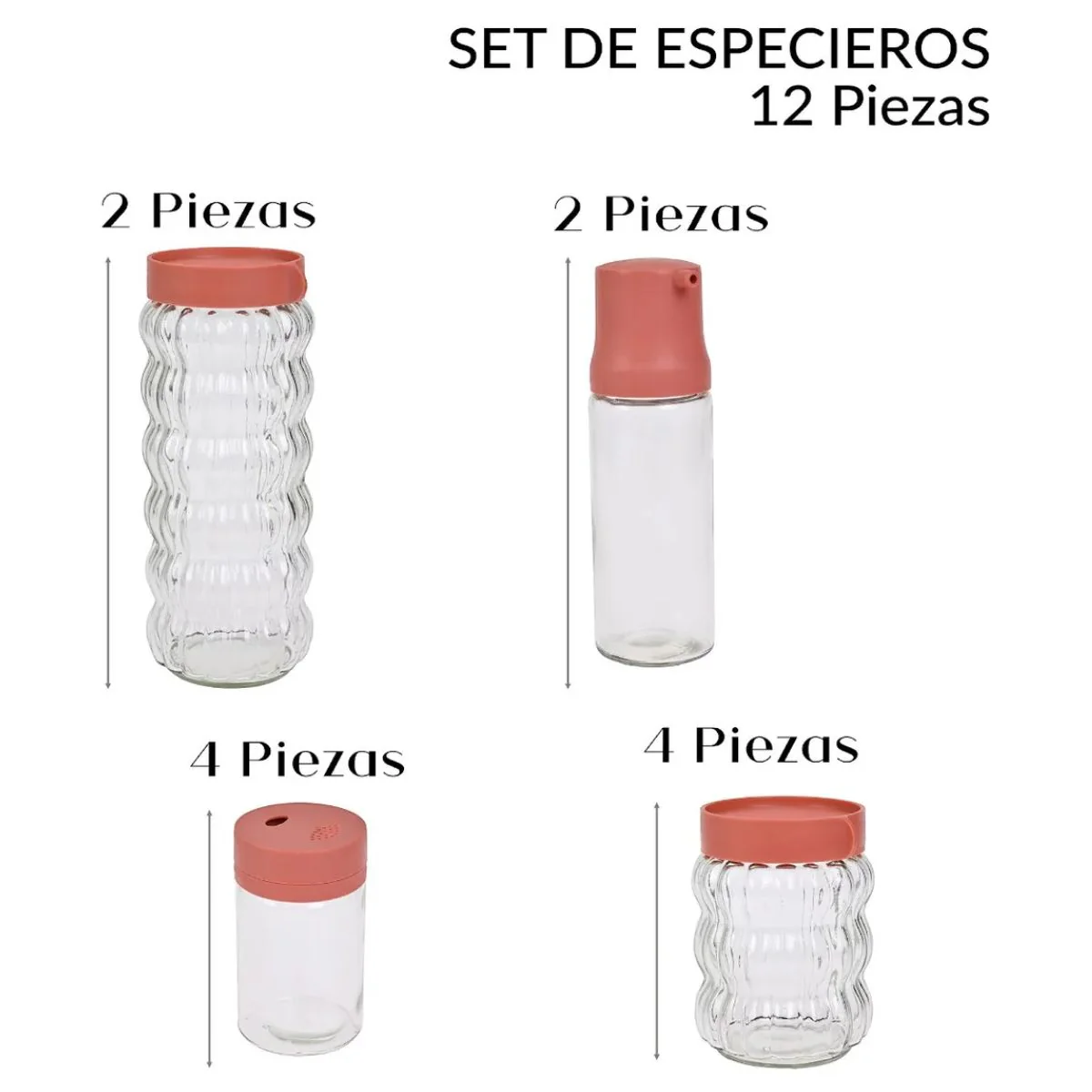 Especieros Para Cocina. Frascos De Vidrio Herméticos Para Especias Y Condimentos (Set De 12 Piezas). Organizadores Con Tapa. - Image 4