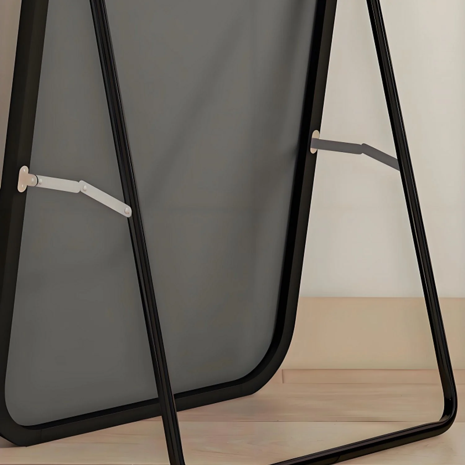 Espejo De Cuerpo Entero Vertical 50X160cm Con Marco Negro Moderno Para Dormitorio O Pasillo - Image 2