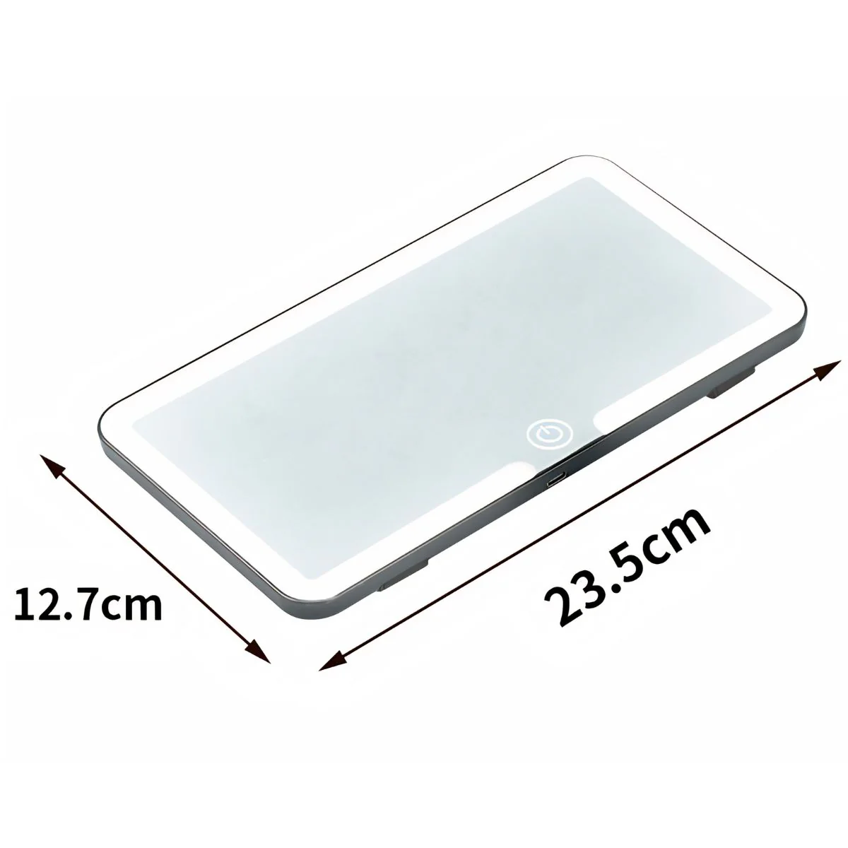 Espejo De Maquillaje LED Para Visera De Carro Touch Recargable USB Tipo C. Espejo Portátil Luz Blanca Y Cálida (23.5X12.7Cm) - Image 4