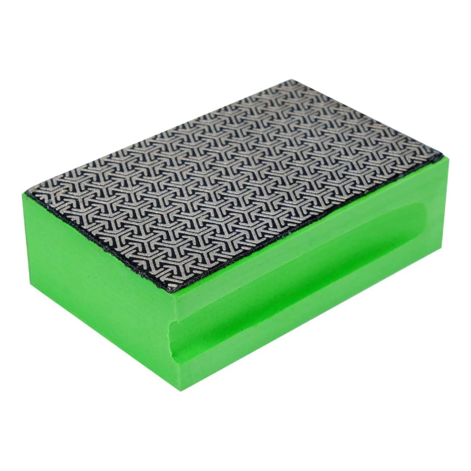 Esponja De Diamante G200 Verde, Tamaño: 90X60x30mm, 200 Grano - Muy Grueso, Usar En Vidrio, Porcelana, Cerámica, Mármol, Granito, Concreto.