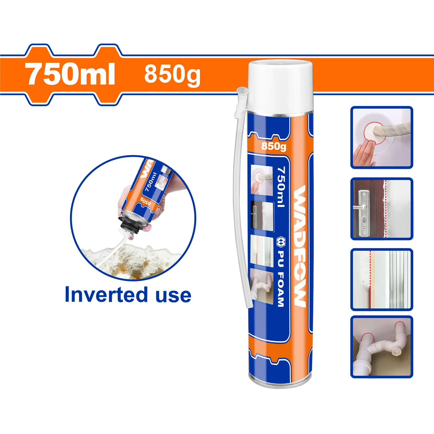Espuma Expansiva PU Foam Wadfow 750 Ml. Curado En 24 Horas - Image 2
