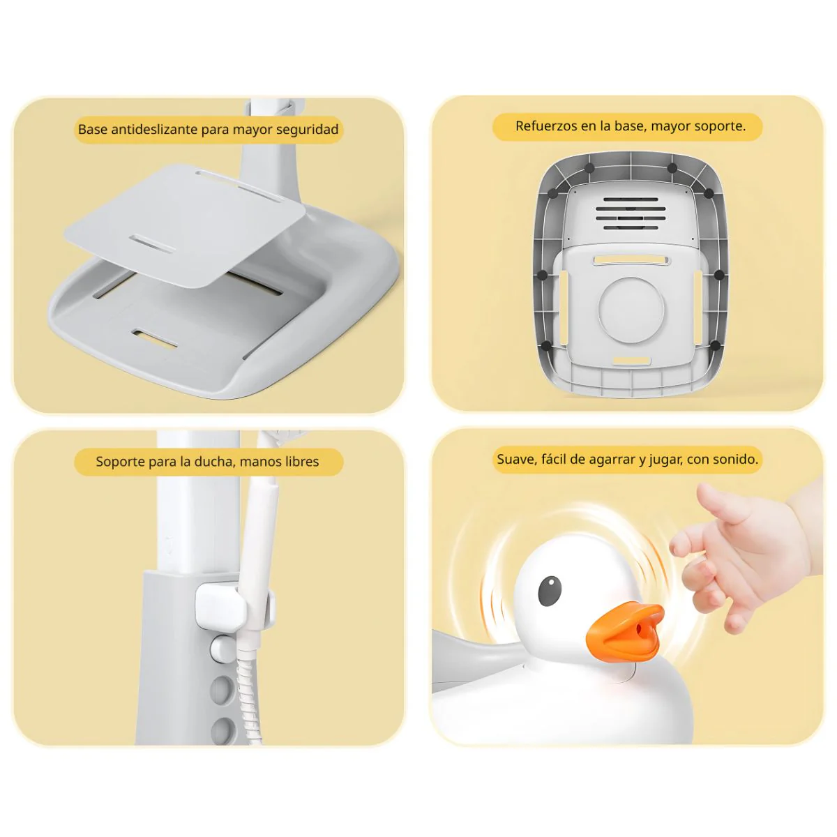 Estación De Baño De Pie Para Bebé Con Diseño De Patito. Soporte Ergonómico Seguro Para Tina, Ducha O Bañera. - Image 5