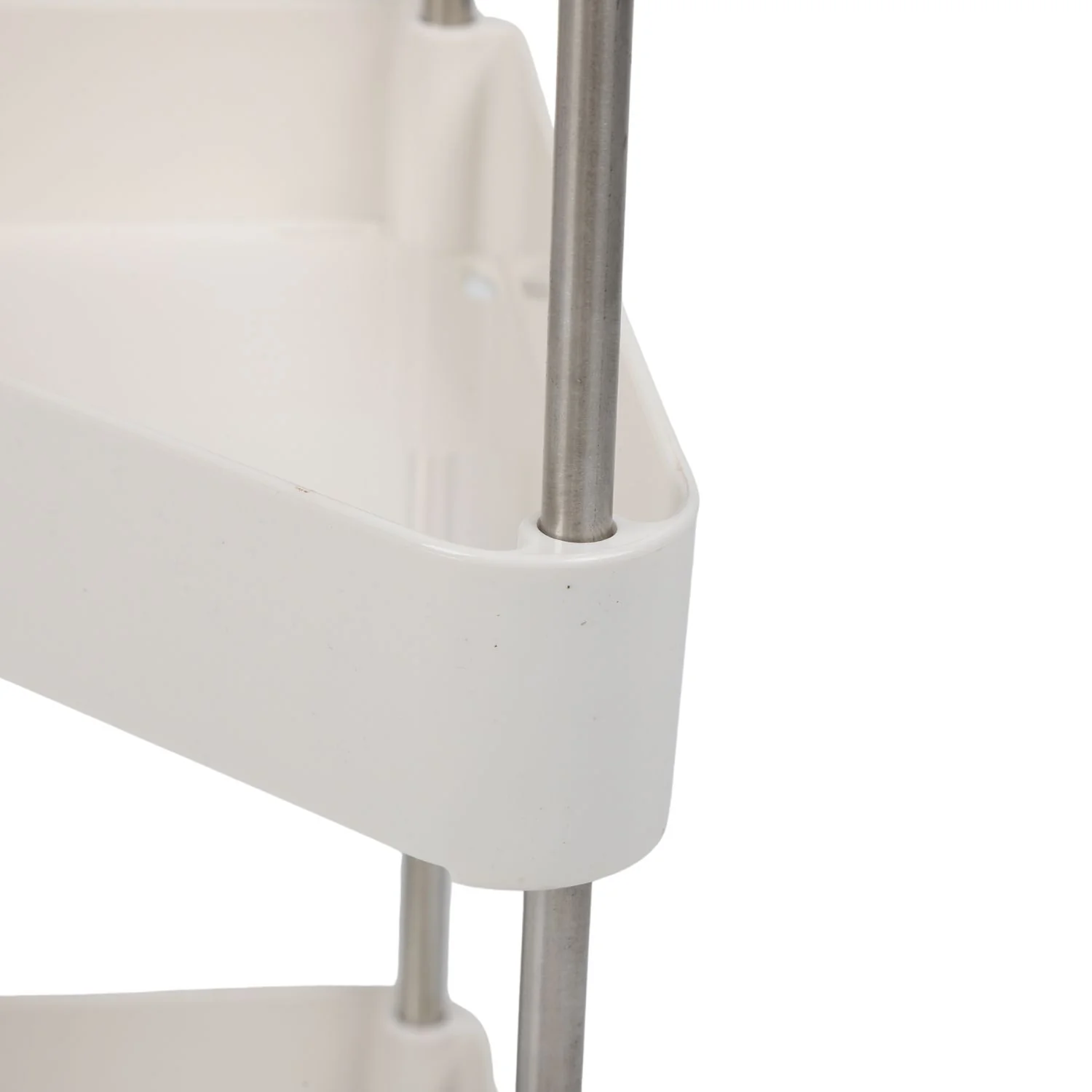 Estante Esquinero Multifuncional 3 Niveles Blanco 20X37x26.5 Cm Repisa Ideal Para Cocina, Baño, Oficina.  Organizador Multifunción - Image 4
