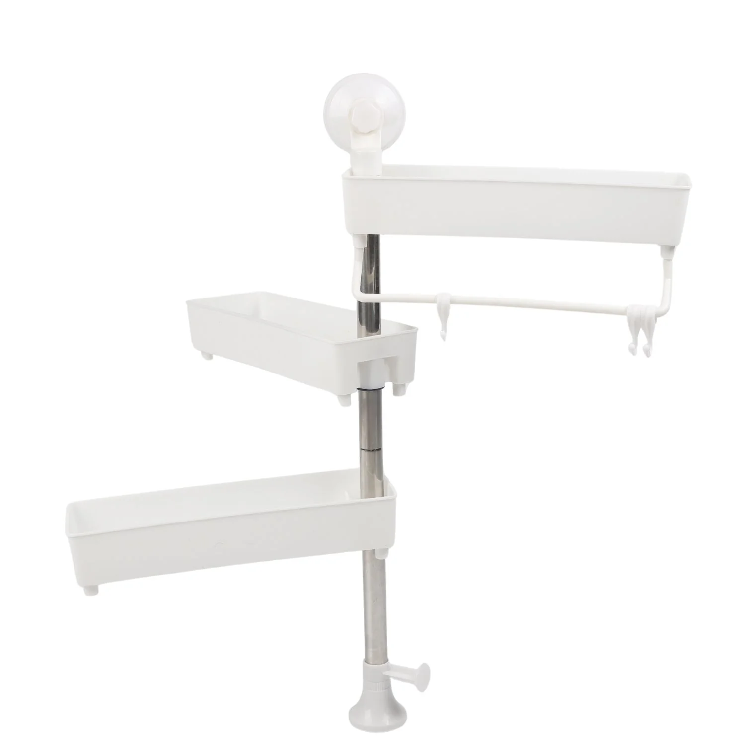 Estante Repisa De Almacenamiento 32.5X10 Cm Color Blanco De Plástico Para Uso En Cocina, Baño O Tocador. Organizador Rack Multifuncional. - Image 2