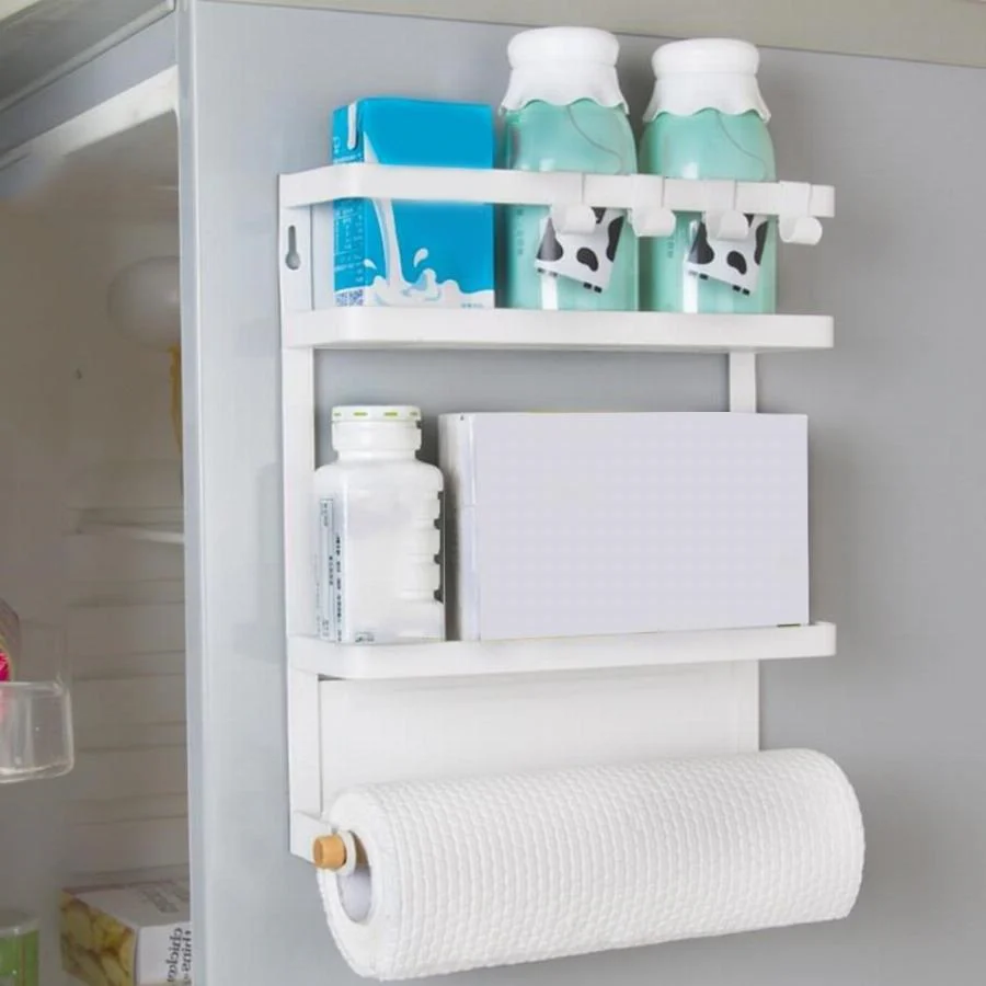 Repisa Organizadora Desmontable Magnética Del Hogar. Color Blanco.