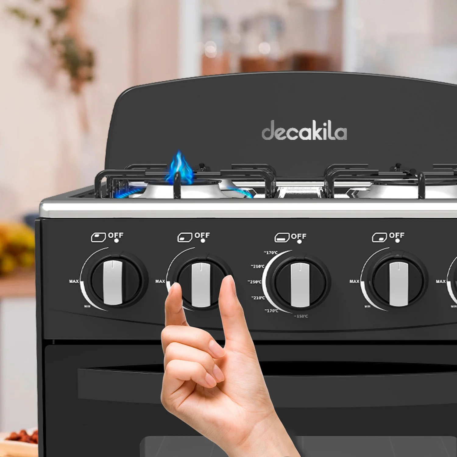 Estufa 20" A Gas Con Horno 50L  Con 4 Quemadores Para Cocina - Image 3