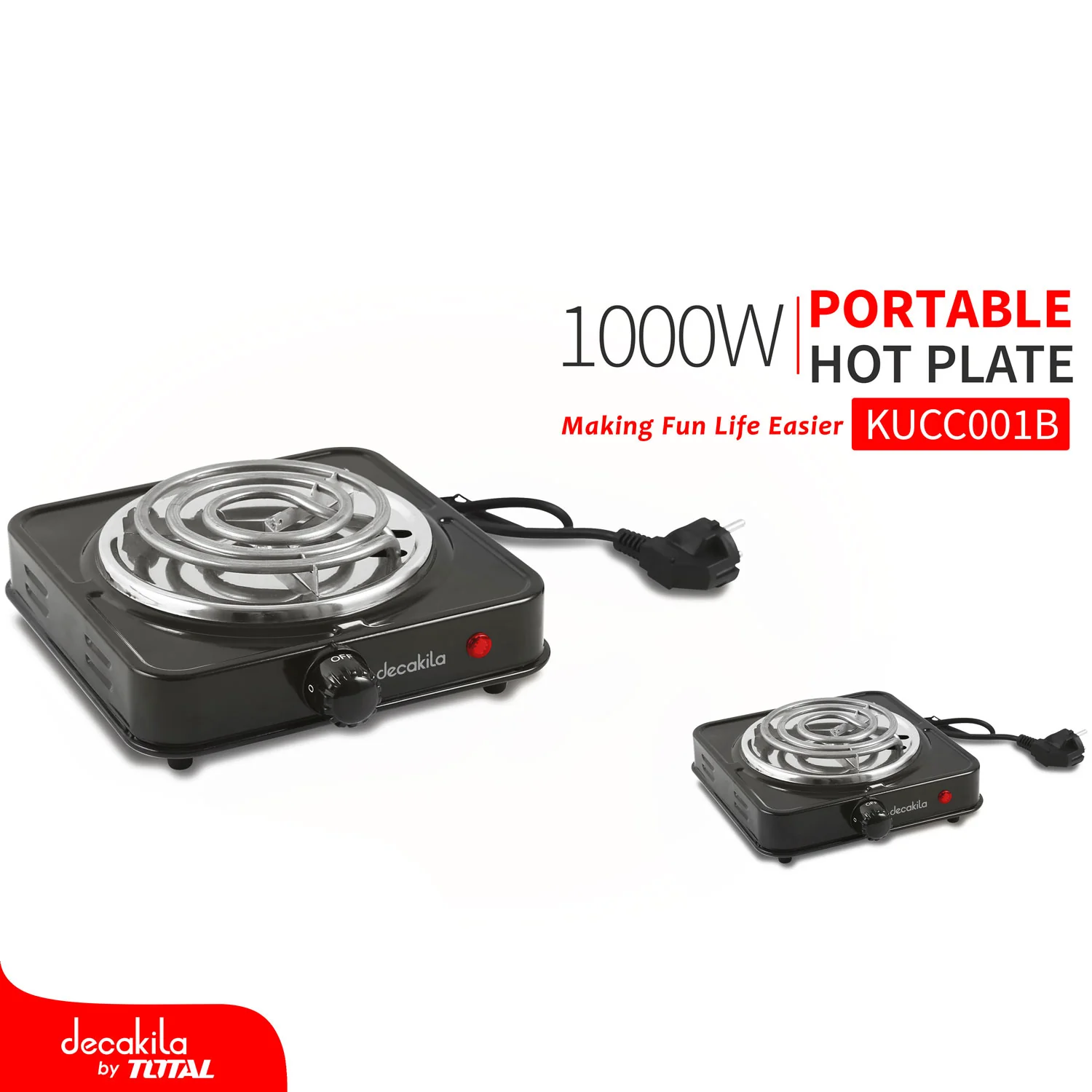 Estufa Eléctrica Portátil De Un Quemador, 1000W, 110V 50/60Hz, 210*240*75Mm - Image 3