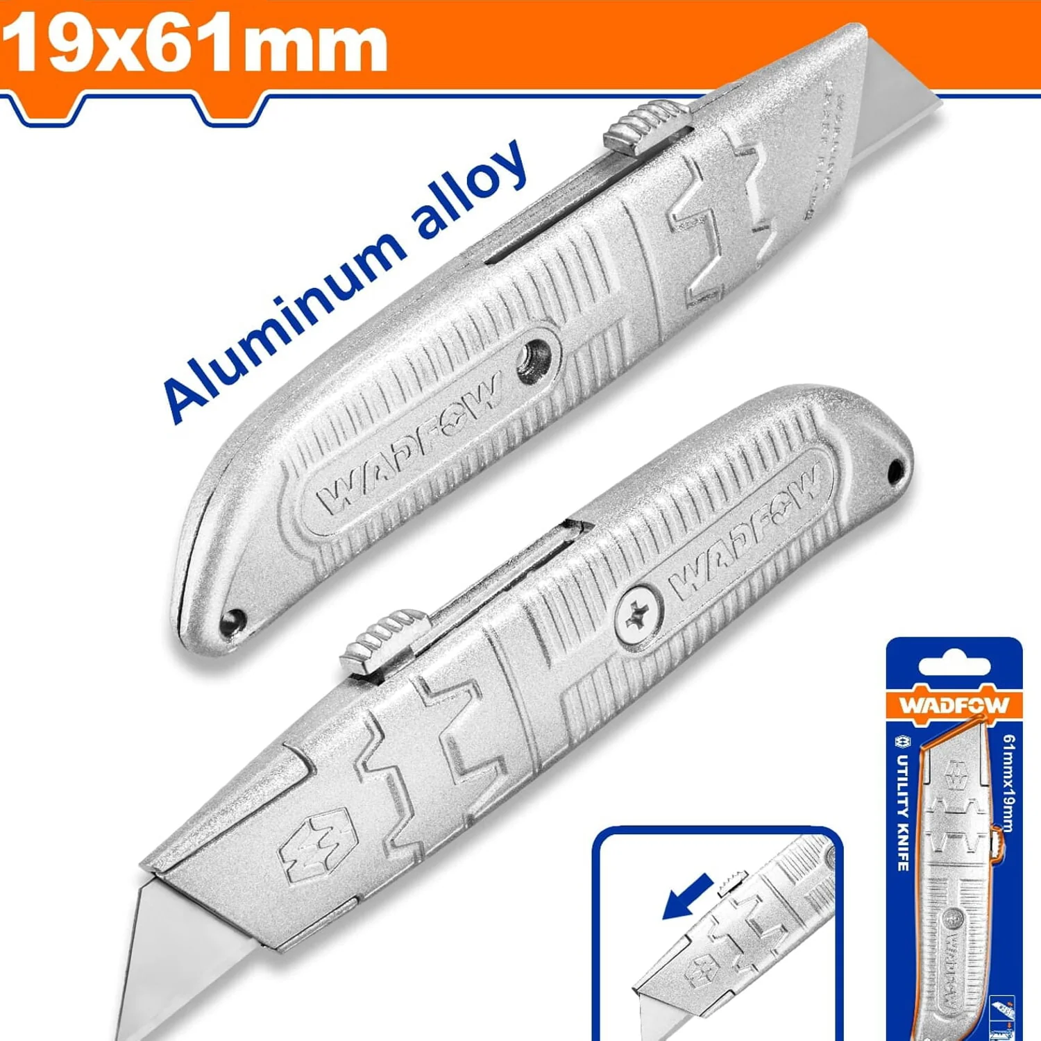 Exacto Con Cuerpo De Aluminio 19X61mm. Bloqueo Automático. 1 Hoja SK5. - Image 2