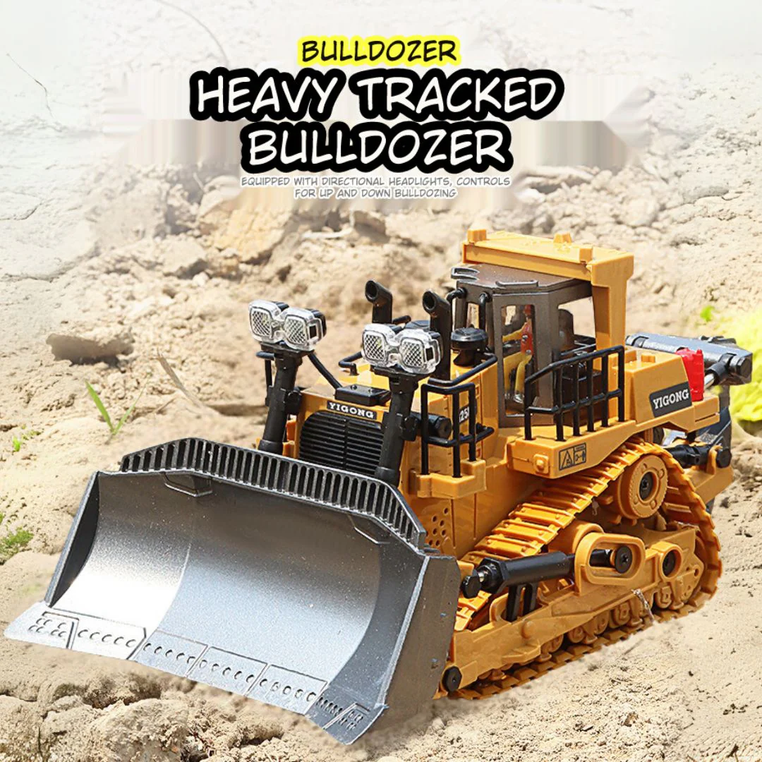 Excavadora Buldócer A Control Remoto. Juguete Para Niños. Con Brazo Móvil Y Luces. Bulldozer. - Image 3