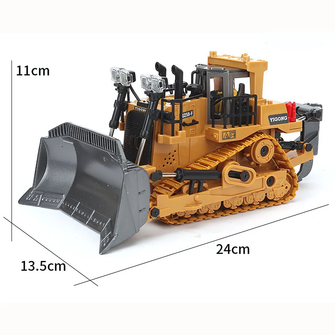 Excavadora Buldócer A Control Remoto. Juguete Para Niños. Con Brazo Móvil Y Luces. Bulldozer. - Image 4