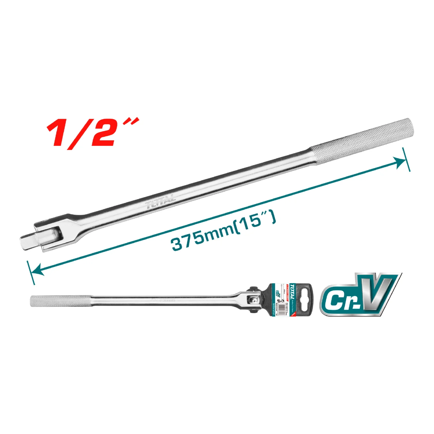 Extension Barra Articulada Flexible De 1/2". Longitud: 15" (375Mm). Cr-V (50 BV 30). - Image 2