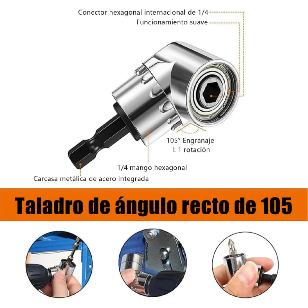 Extensiones De Brocas Flexibles. Juego De 24 Piezas. Incluye Soporte Para Brocas, Enchufe De Junta Giratoria De 1/4”, 3/8” Y 1/2”. Kit Set - Image 2