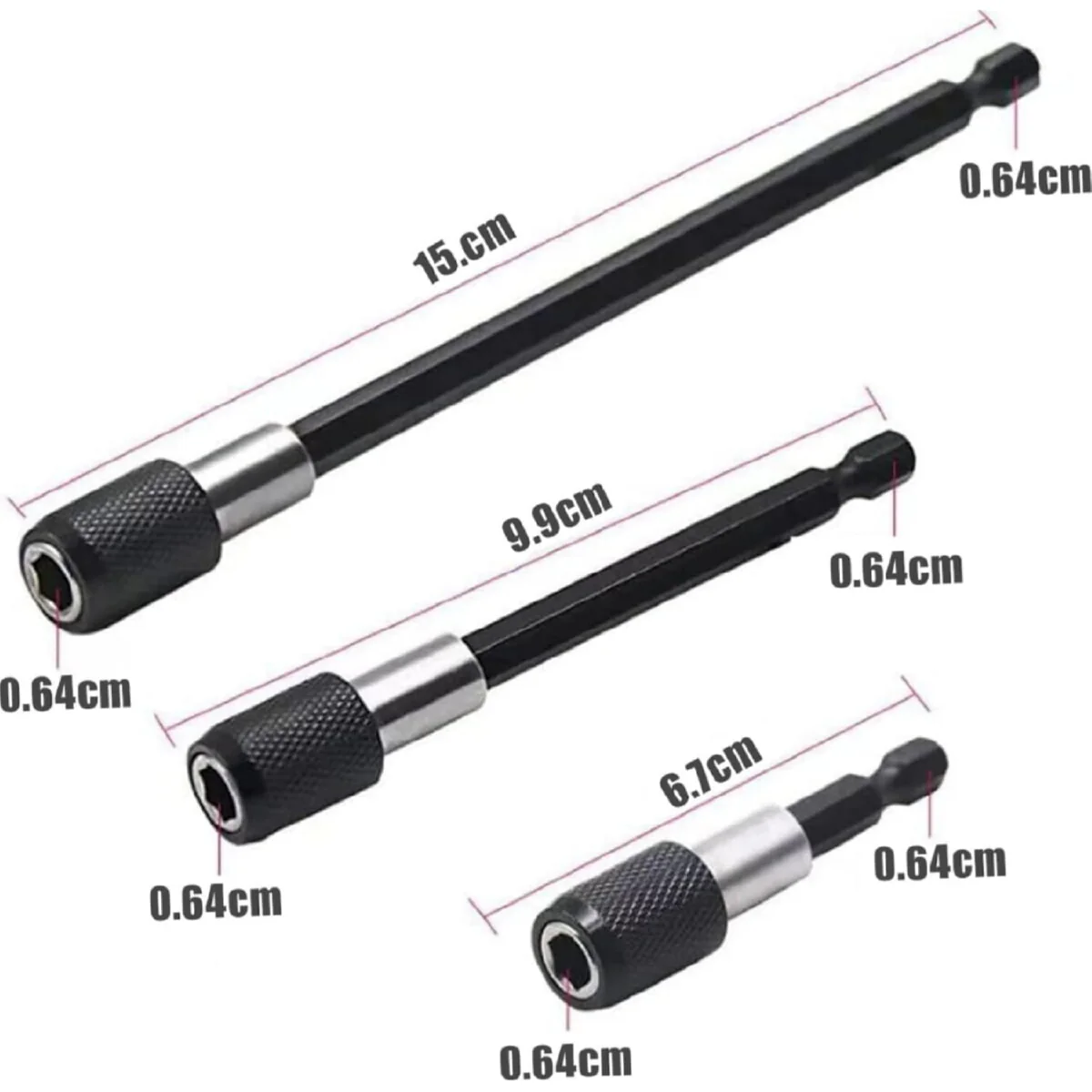 Extensiones De Brocas Flexibles. Juego De 24 Piezas. Incluye Soporte Para Brocas, Enchufe De Junta Giratoria De 1/4”, 3/8” Y 1/2”. Kit Set - Image 4