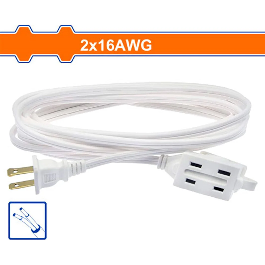 Extensiones Eléctricas Polarizada De 2 Salidas. 125Volt-60Hz. 2X16awg. Corriente 13A. CCA. - Image 3