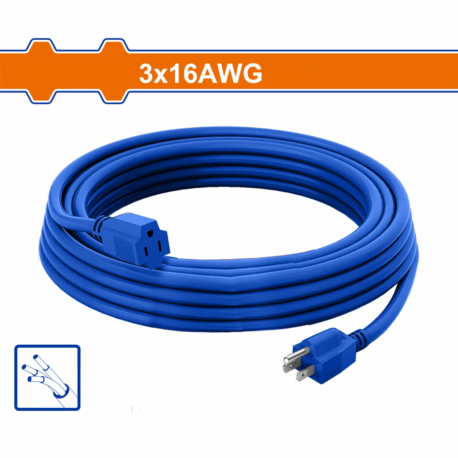 Extensiones Eléctricas Polarizada De 3 Salidas. 125Volt-60Hz.3X16awg. - Image 3