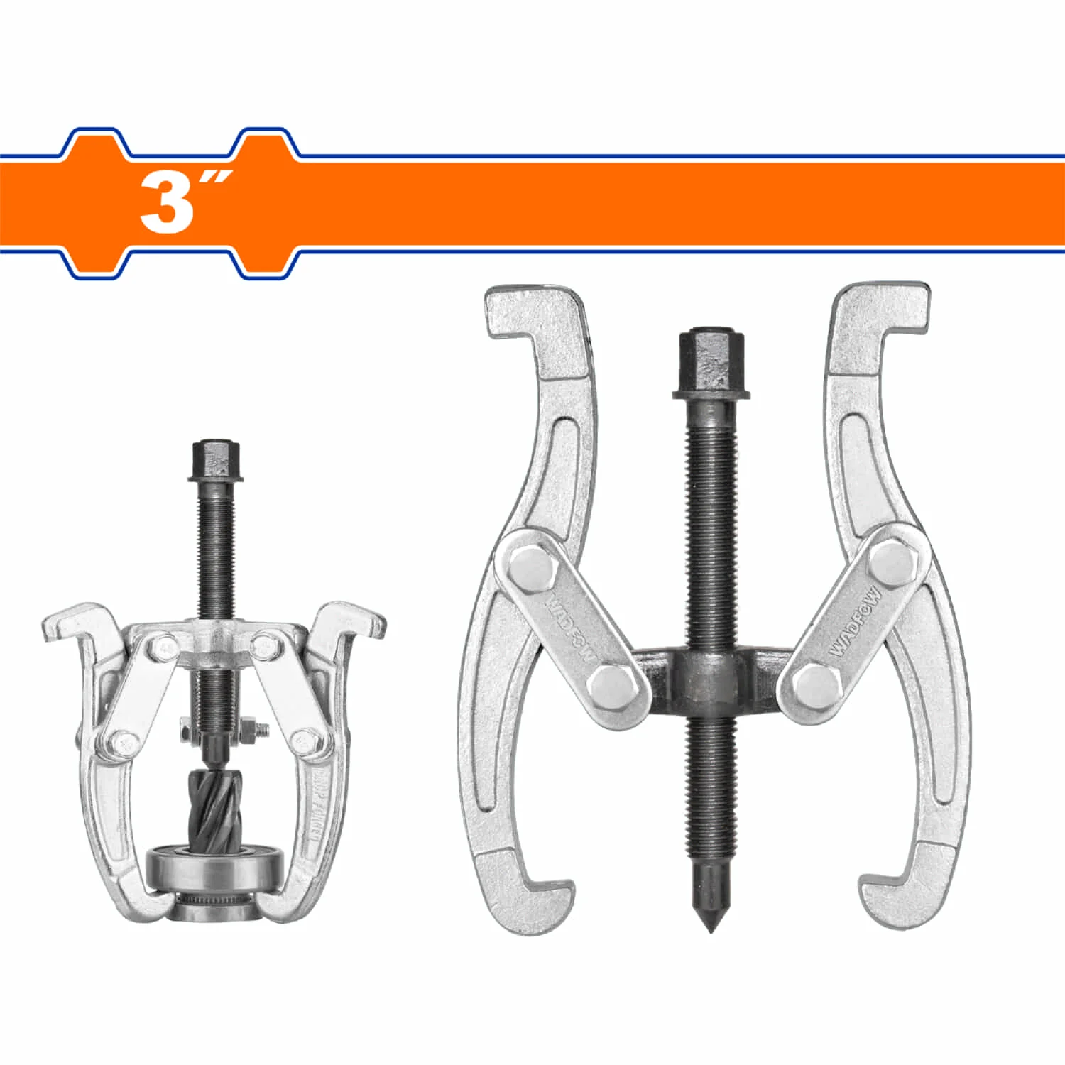Extractor De 2 Mandíbulas 3". Tratamiento Térmico. Galvanizado. Extractor De Dos Garras. De Rodamientos Y Balineras