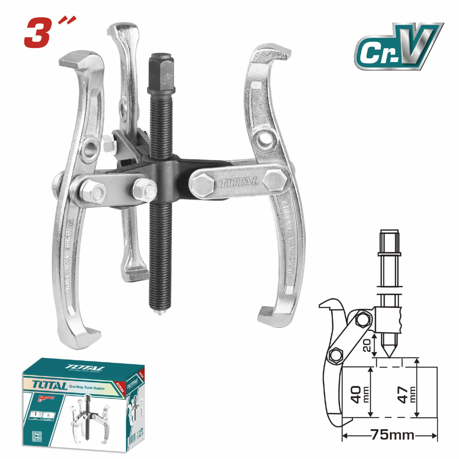 Extractor De 3 Mandibulas 3"