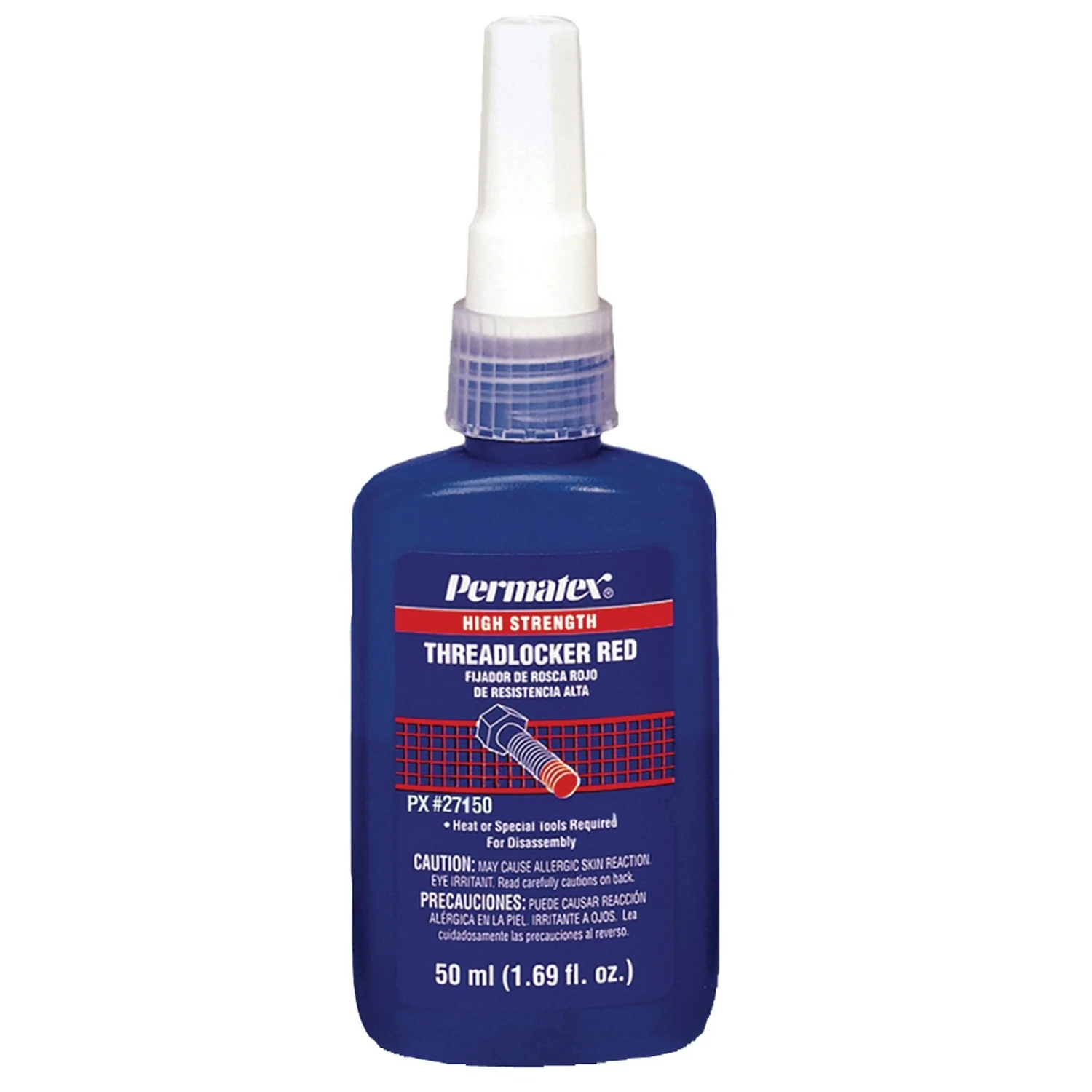 Fijador De Roscas De Alta Temperatura Rojo Permatex 50 Ml.
