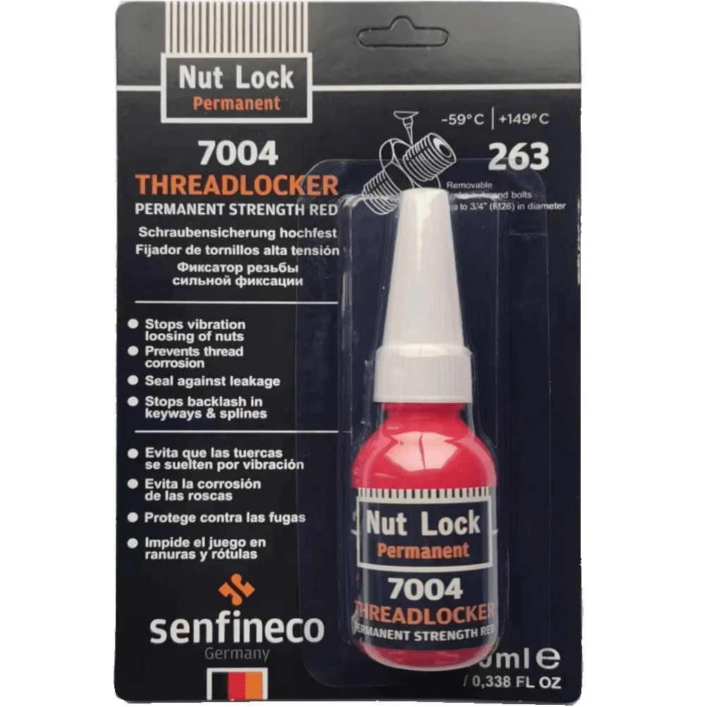 Fijador De Roscas Permanente Rojo 10 Ml. Senfineco - Image 2