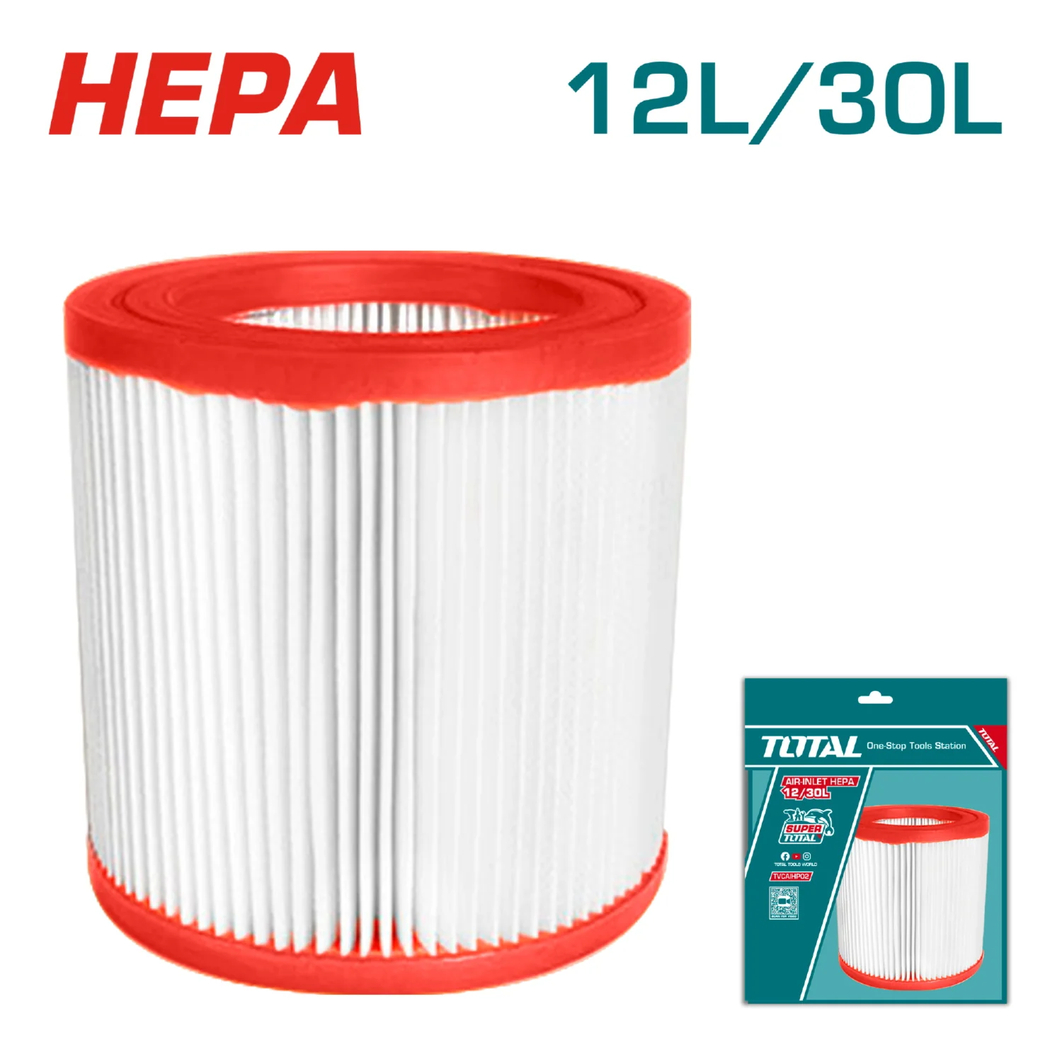Filtro Para Aspiradora Total De 12L Y 30 L. HEPA. Nivel De Filtrado F8. Eficiencia De Filtrado > 95% - Image 2
