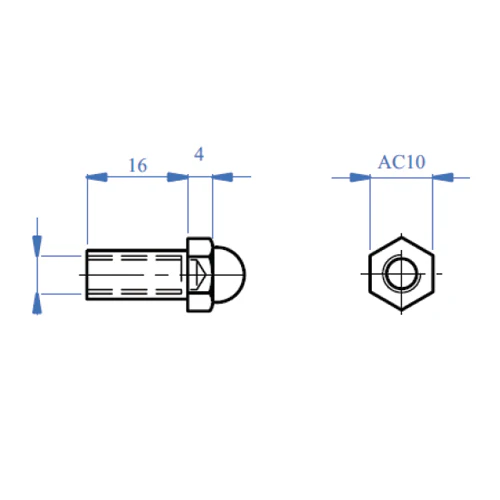 Final Hexagonal Con Rosca Derecha. - Image 2