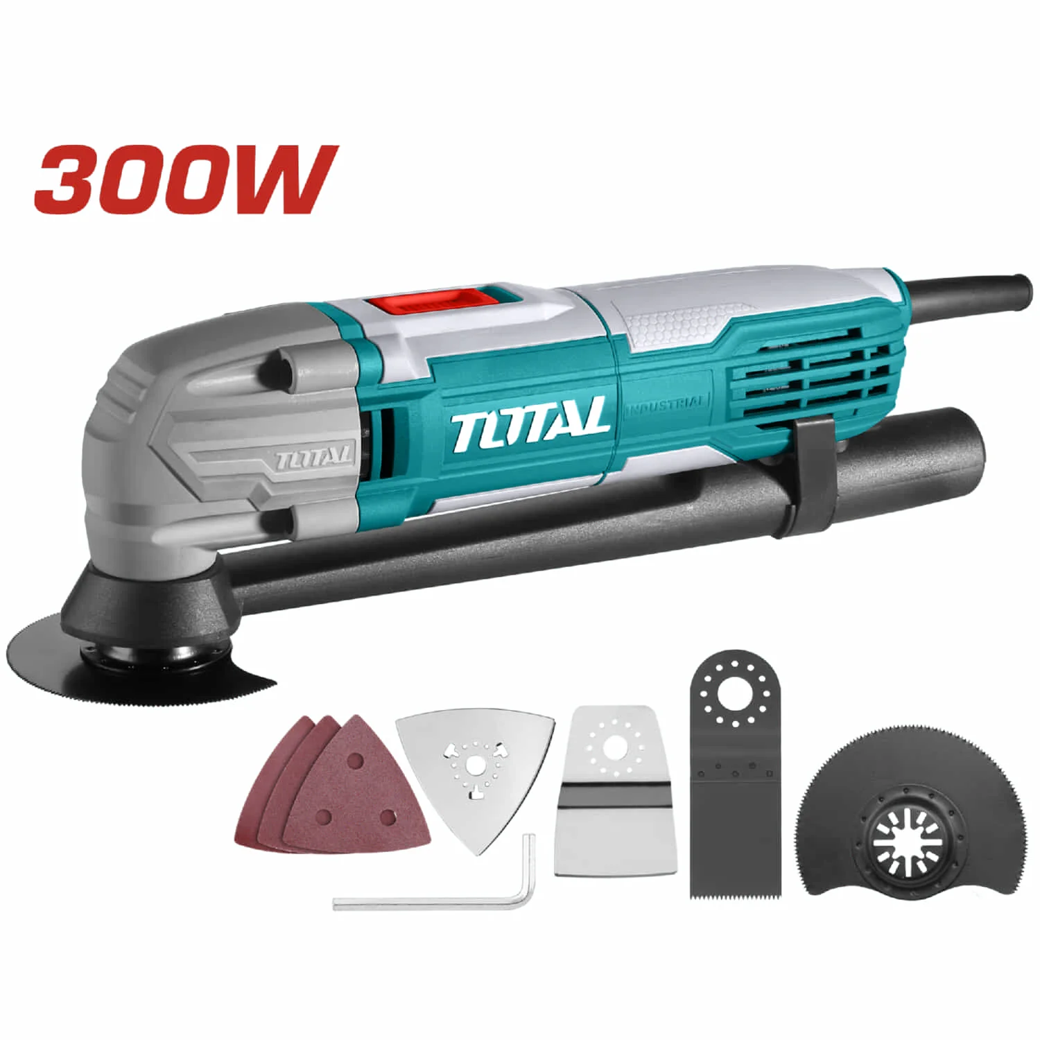Flexible Multitool Oscilante Multiuso 300W Velocidad Sin Carga: 10000-20000Rpm Incluye Accesorios.