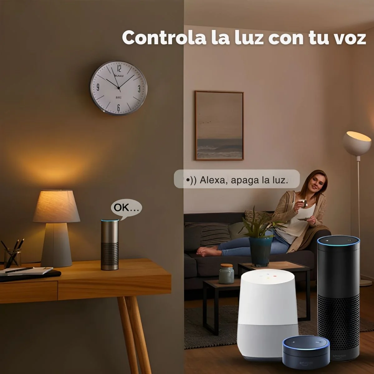 Foco Bombillo Inteligente LED RGB Wifi+Bluetooth. 9W Foco Iluminación RGB Con App Y Control Remoto Compatible Con Alexa Y Google Assistant. Bombilla - Image 3