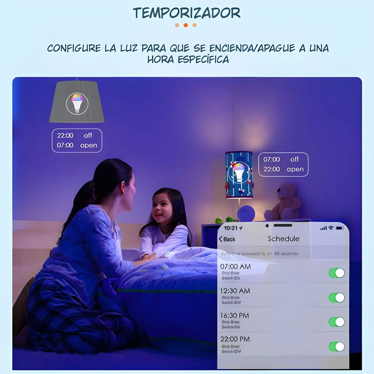 Foco Bombillo LED Inteligente RGB 15W Wifi Y Bluetooth. Luz Multicolor Regulable Con Control Remoto Y App . - Image 5