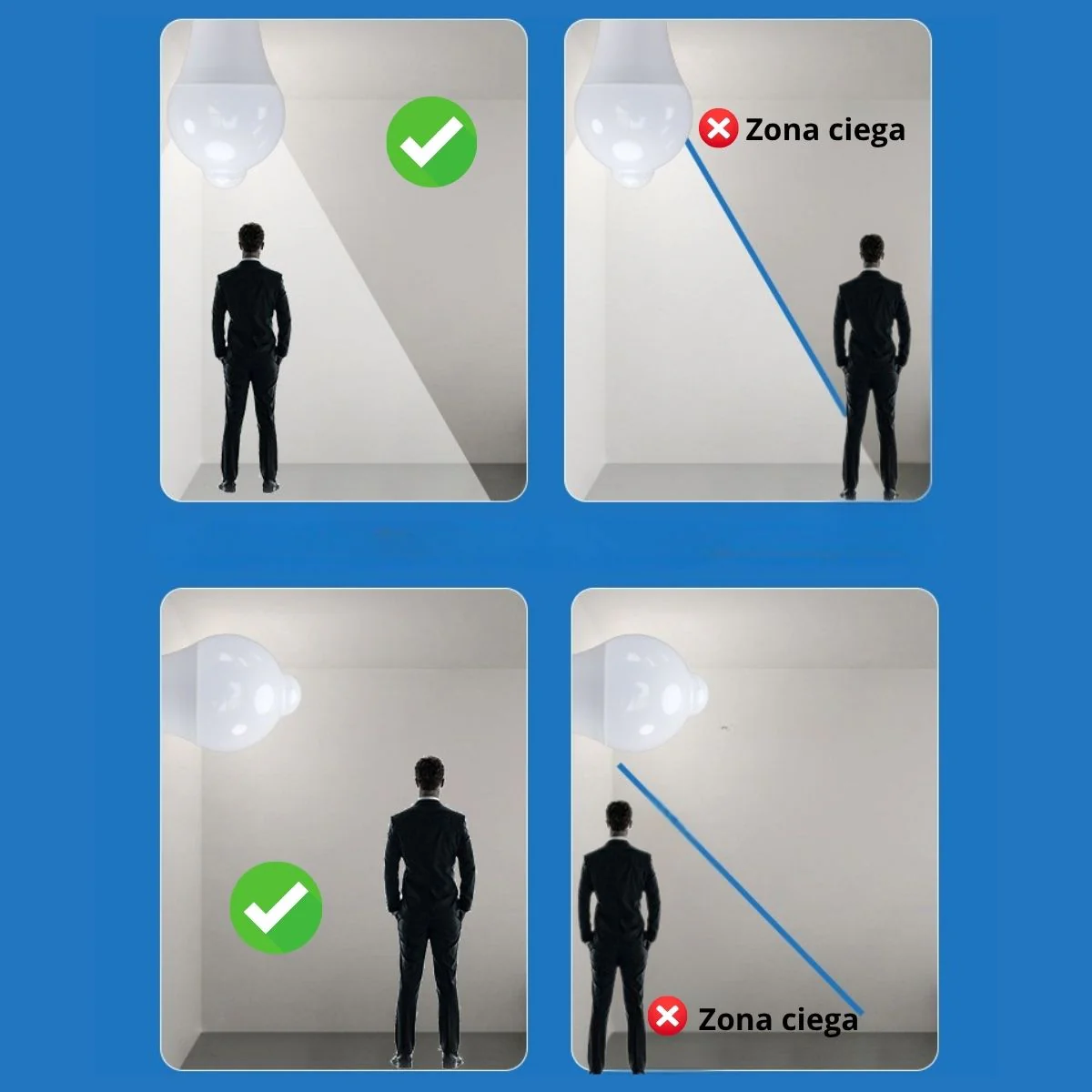 Foco Led Con Sensor De Movimiento Infrarrojo PIR De Amplio Voltaje. Bombillo E27 Ideal Para Pasillos, Escaleras, Corredores. 9W - Image 3