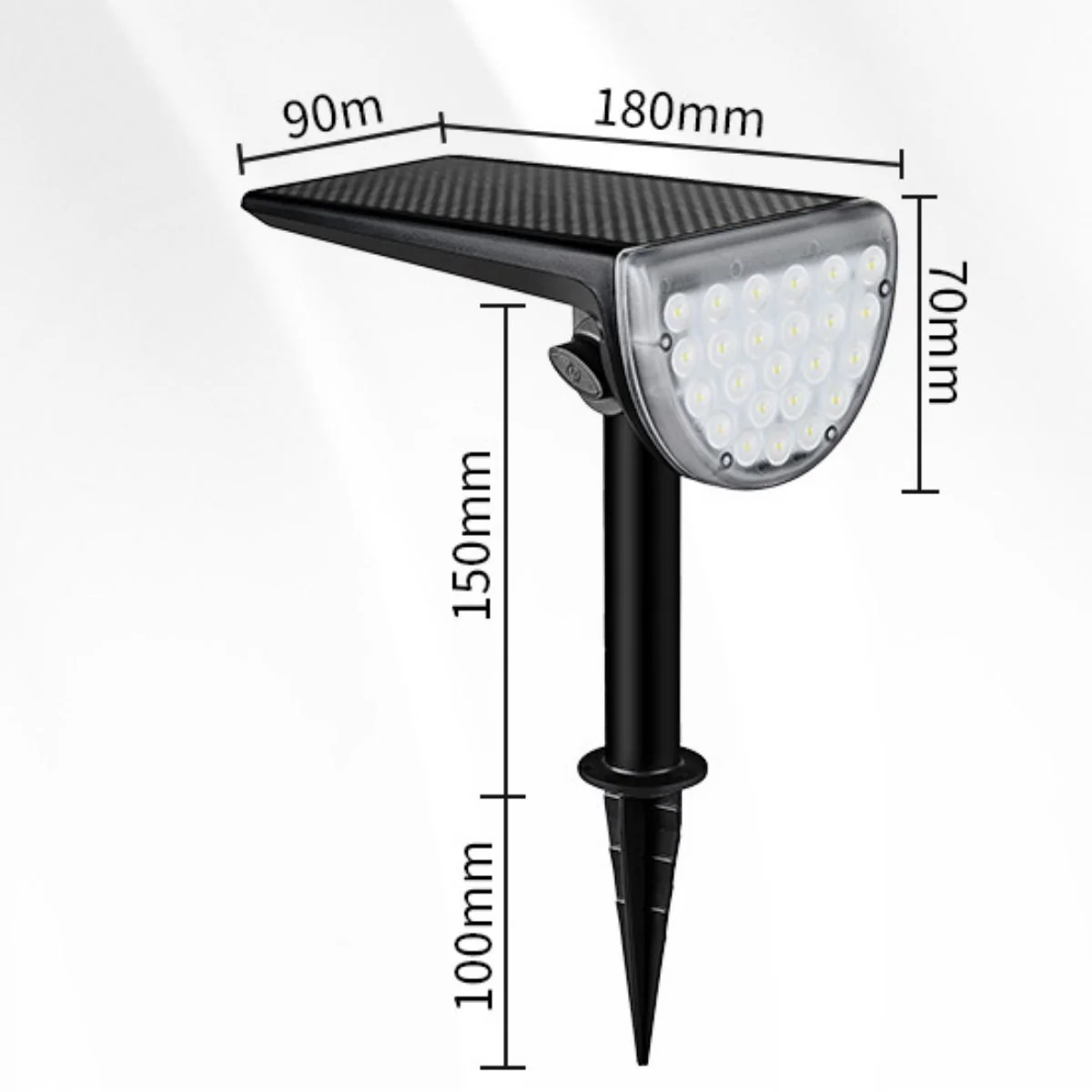 Foco Solar LED Exterior Resistente Al Agua Con Cabezal Ajustable. Lámpara Para Jardín Luz Cálida Autorecargable. (Hasta 10 Horas) - Image 5