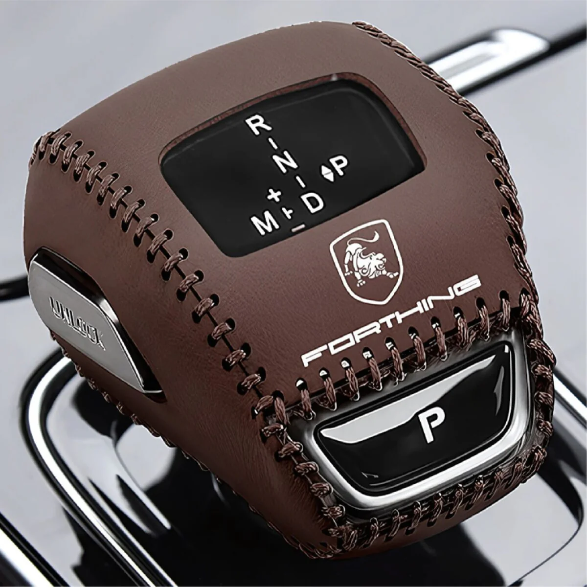Forro Protector Chocolate Para Palanca De Cambio Para Auto Forthing T5 EVO. Cobertor Marrón.