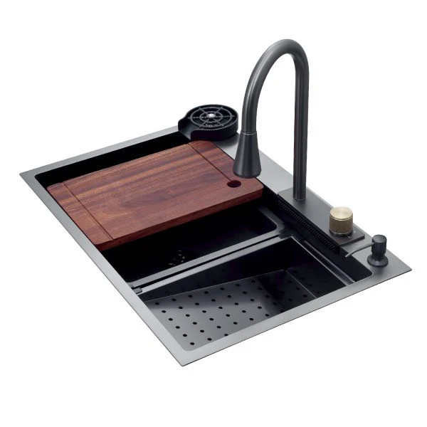 Fregador De Acero Inoxidable 29.53” X 20” X 8.66”. Siena 75. - Image 2