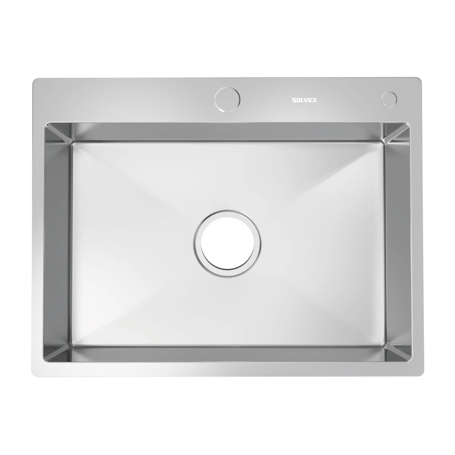 Fregador De Cocina Empotrable 60X46x22cm. Acero Inoxidable Con Superficie Cepillada. - Image 2