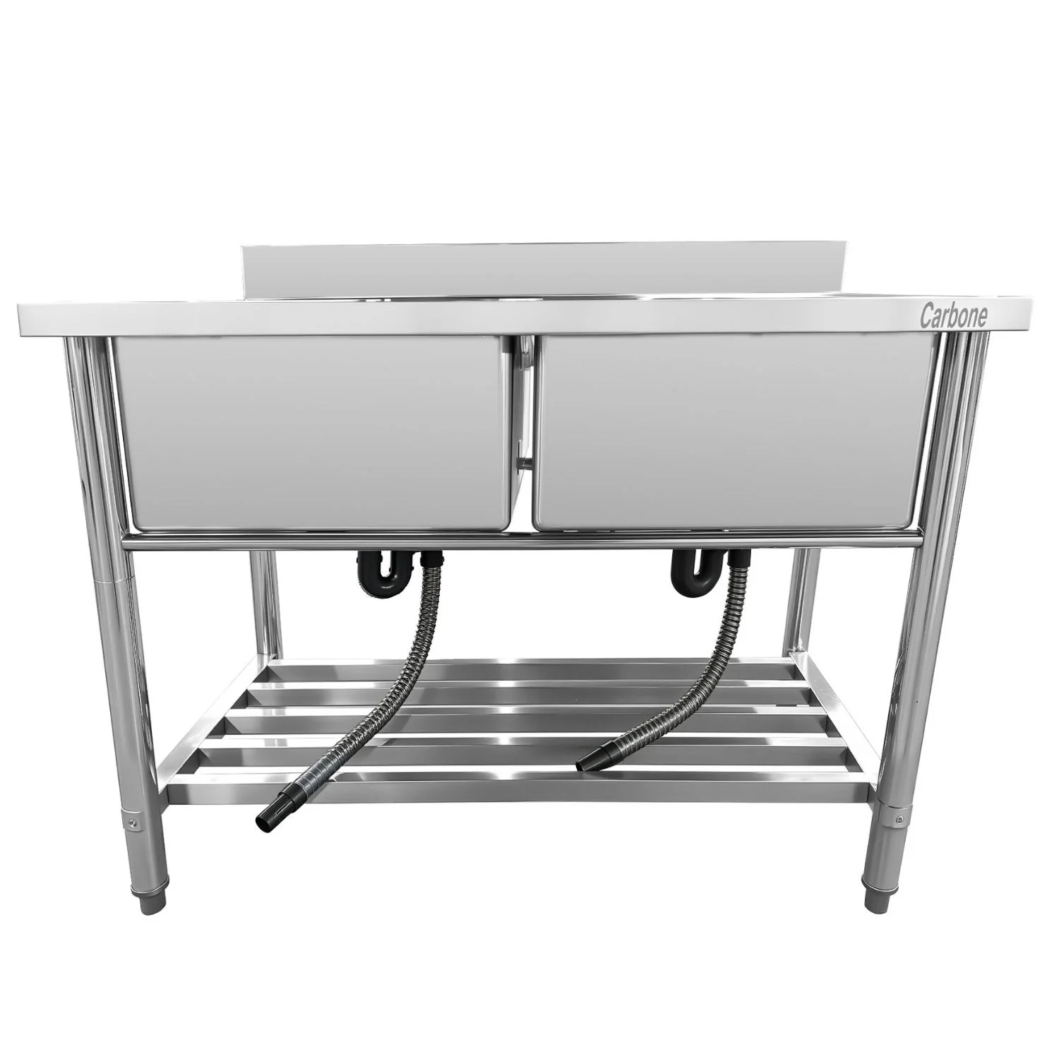 Fregador Doble 1200 X 700 X 900 Mm. Acero Inoxidable. Medida De La Tina 520Mm X 520 Mm X 300 Mm 1.0 Mm - Image 3