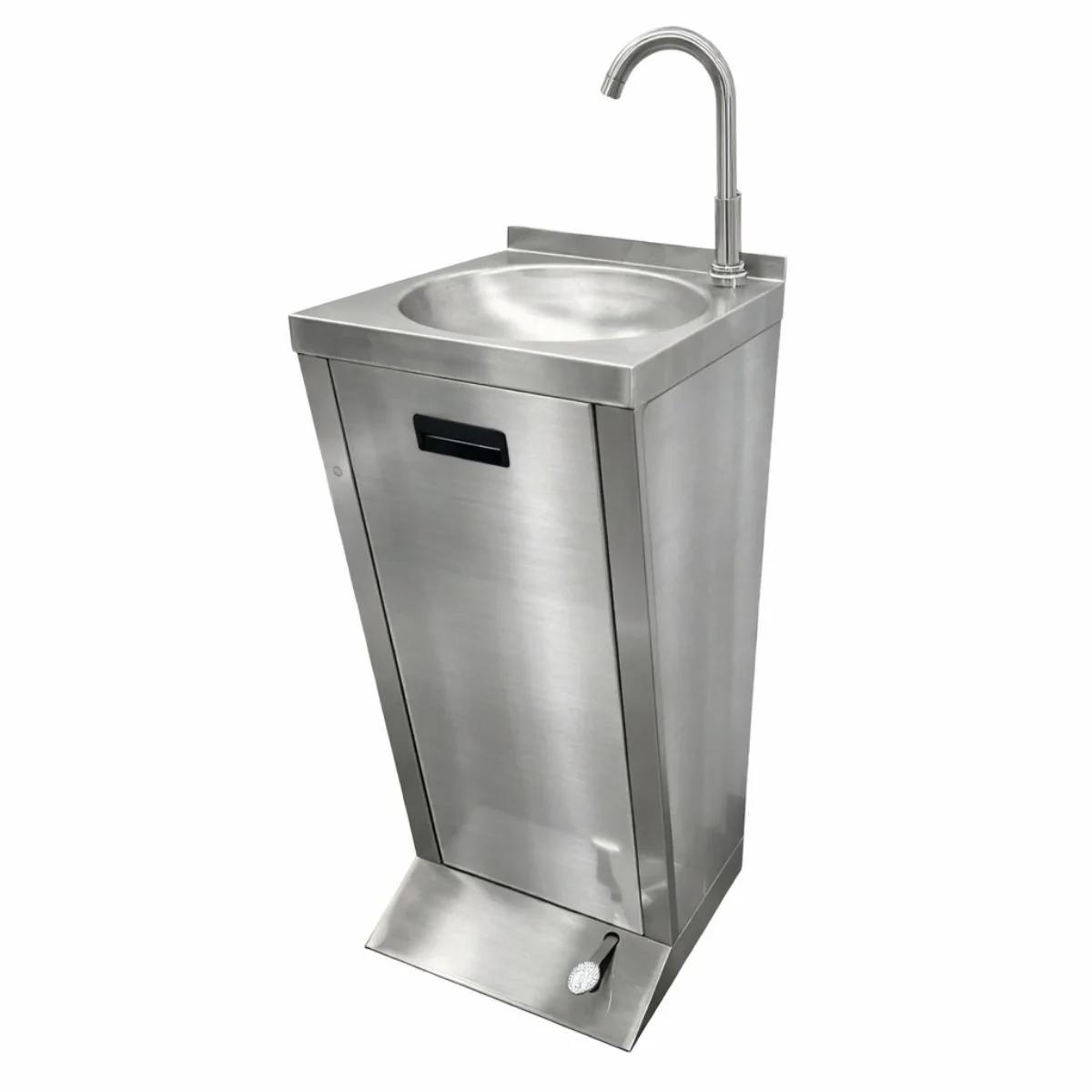 Fregador Sanitario C/ Pedal Piso 400X400x850 Mm Tina Redond 330 Mm Diametro. Incluye Griferia - Image 3