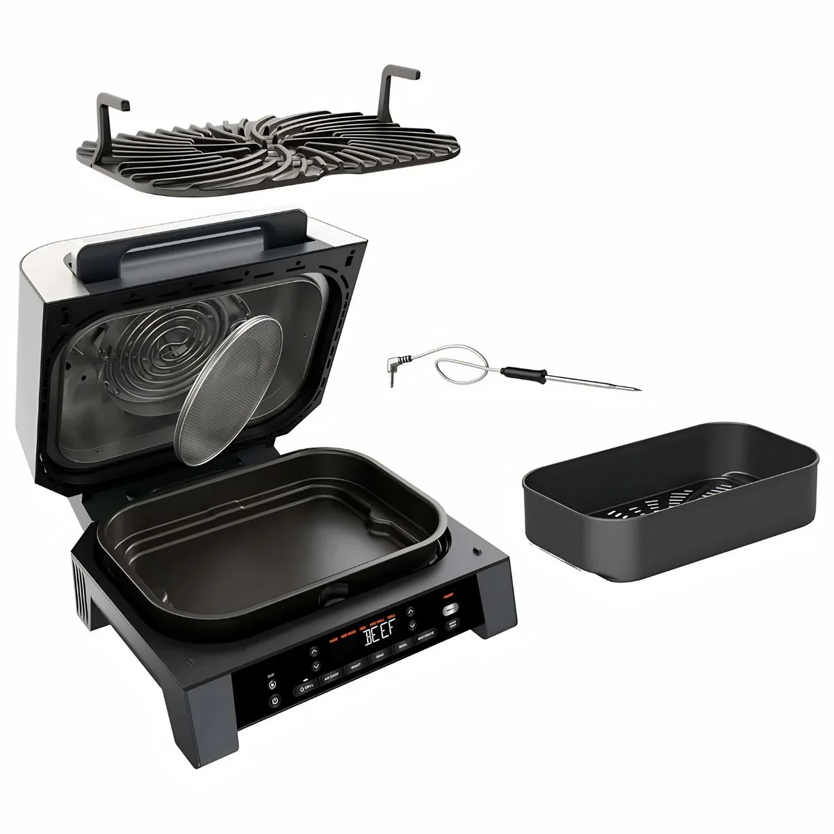 Freidora De Aire Y Parrilla Eléctrica Multifunción 6 En 1 Ninja Foodi Smart XL Con Termómetro Inteligente Integrado. - Image 6