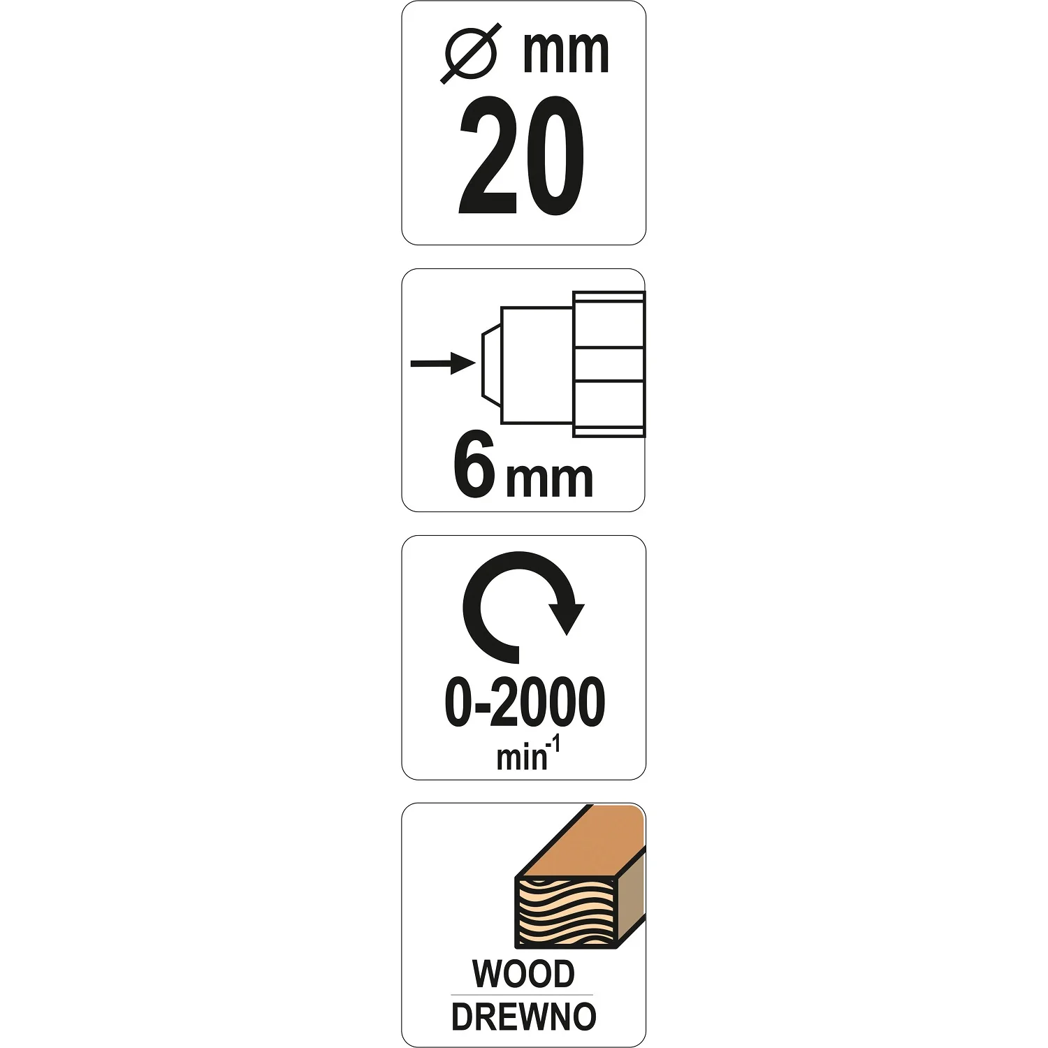 Fresa Lima Rotativa 20Mm Para Madera Vástago 6Mm. Para Motortool, Dremel - Image 4