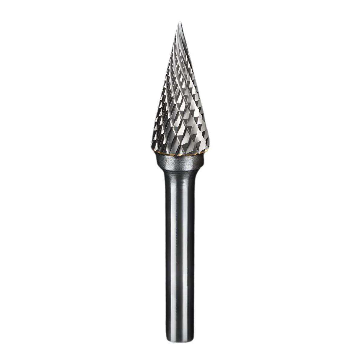 Fresa Lima Rotativa Cónica Punta Aguda De Carburo De Tungsteno Para Mototool. Vástago: 6Mm. Cabeza: 12Mm.