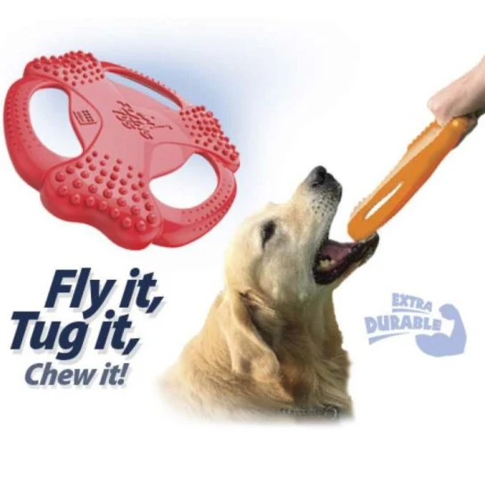 Frisbee Flying Tug 10" Rojo Para Mascota - Image 3