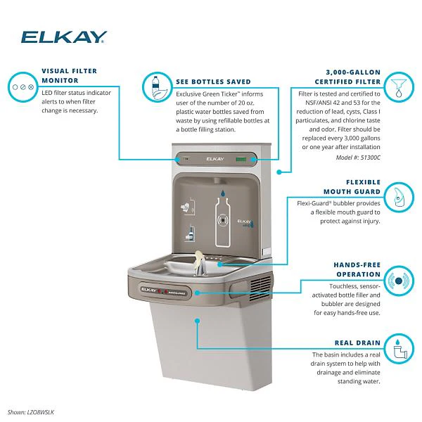 Fuente De Agua Sin Contacto, Con Sensor De Llenado De Botella Y Activación Manos Libres. Elkay - Image 4