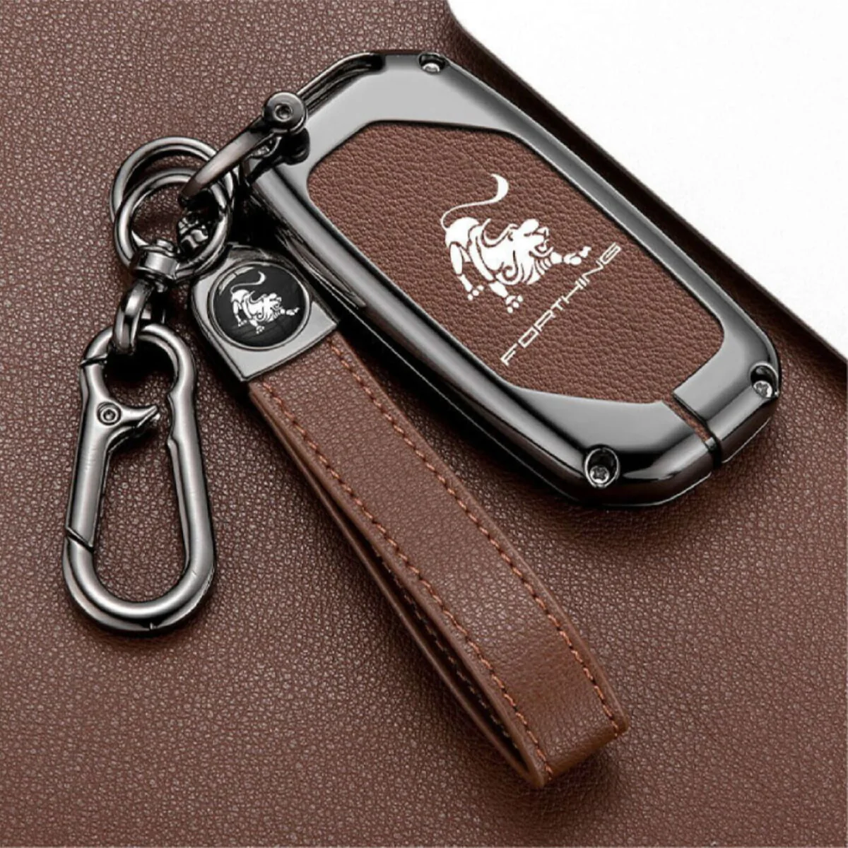 Funda Para Llave T5 Evo  Protectora Color Chocolate  De Forthing T5 EVO. Cover Marrón Para Control Remoto De Vehículo.