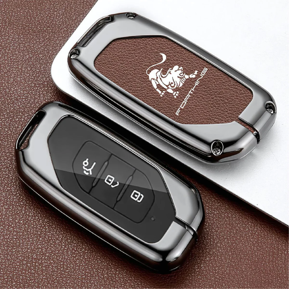 Funda Para Llave T5 Evo  Protectora Color Chocolate  De Forthing T5 EVO. Cover Marrón Para Control Remoto De Vehículo. - Image 2