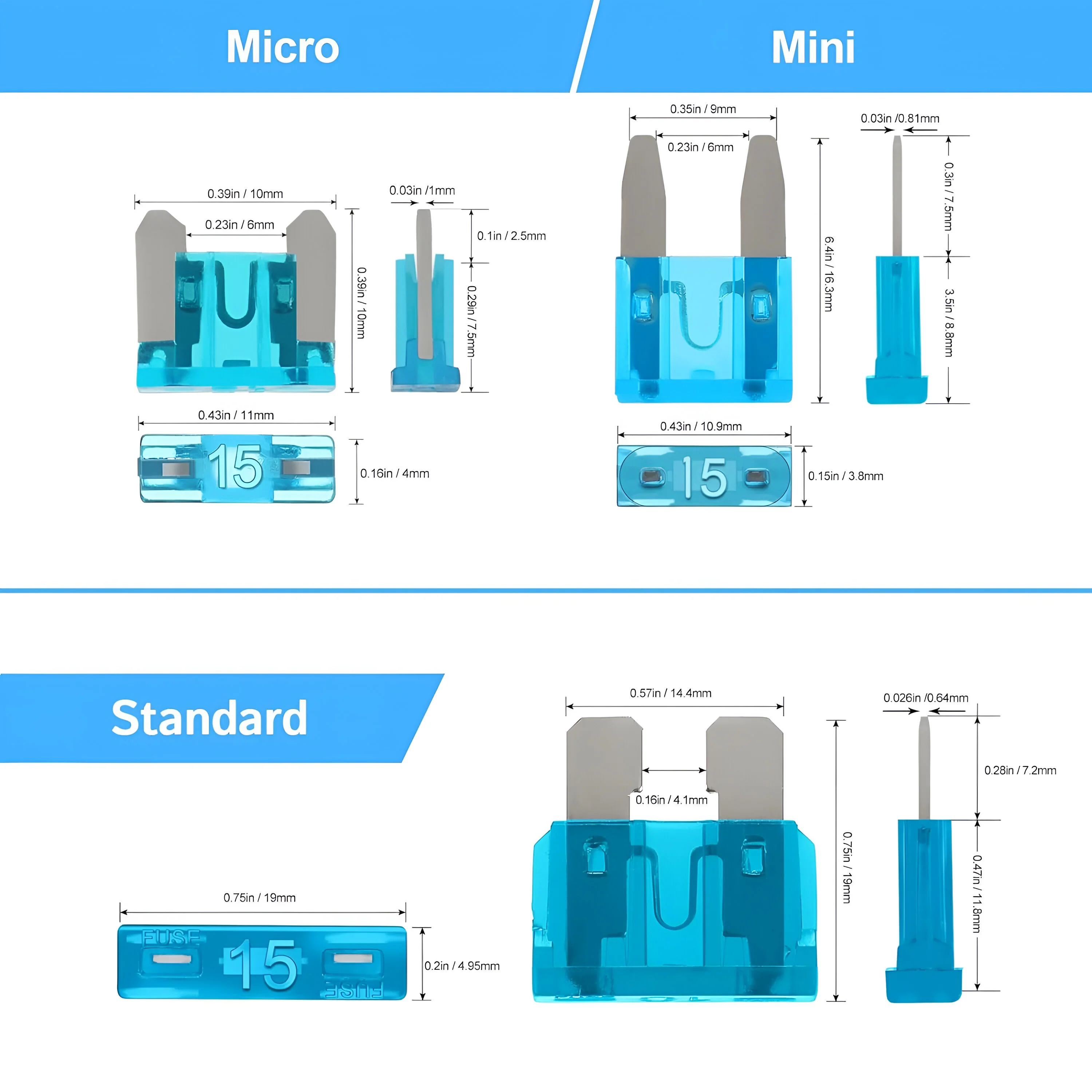 Fusibles Para Carro Surtidos, Kit Completo De 300 Pcs Fusible Mini, Estándar, Micro Y Extractor Automotriz - Image 2