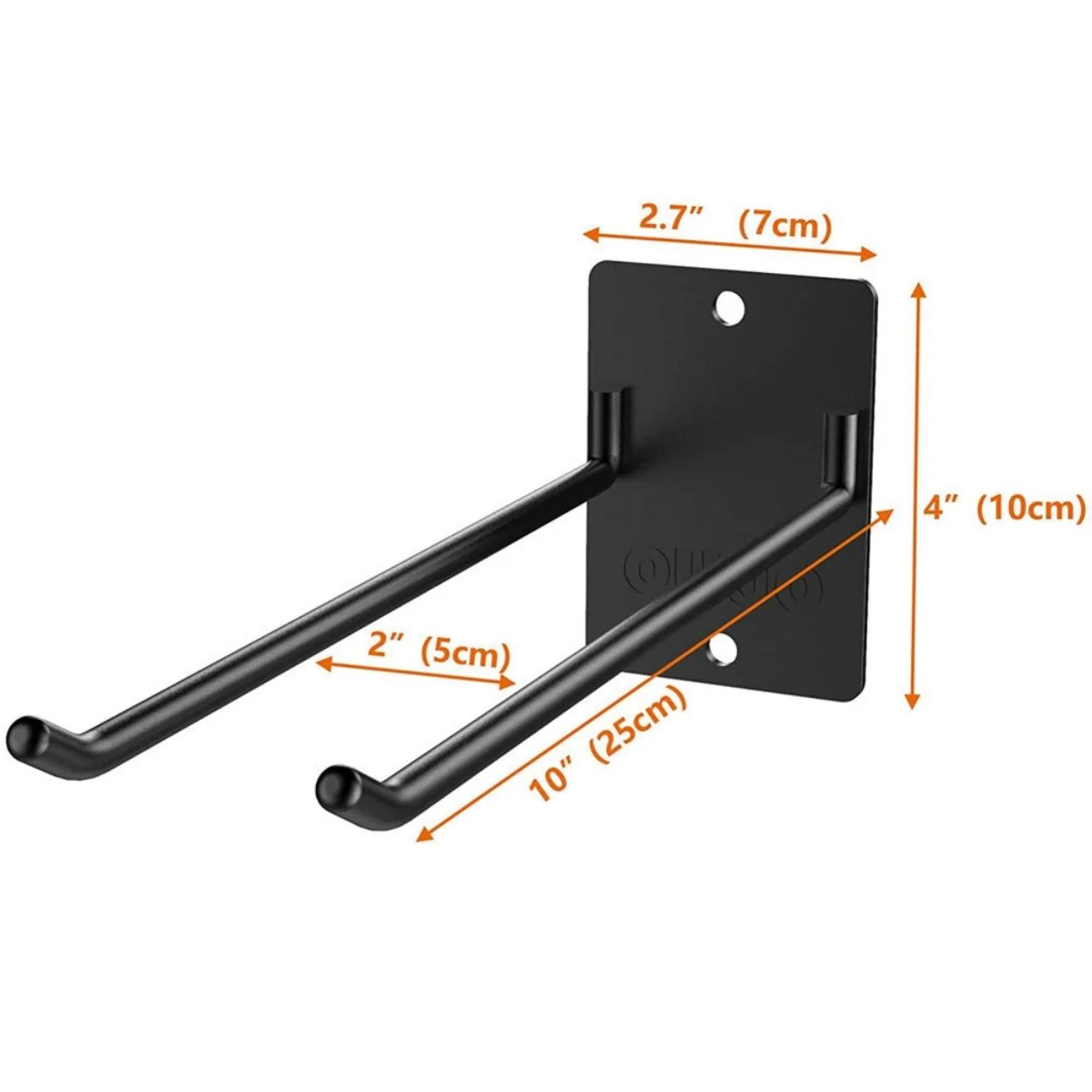 Gancho De Hierro Para Pared 10×2.7×4” (25×7Cm×10Cm) Para Herramientas De Jardín Y Garaje. Soporte Para Colgar Bicicletas, Mangueras Y Escaleras. Colgador.