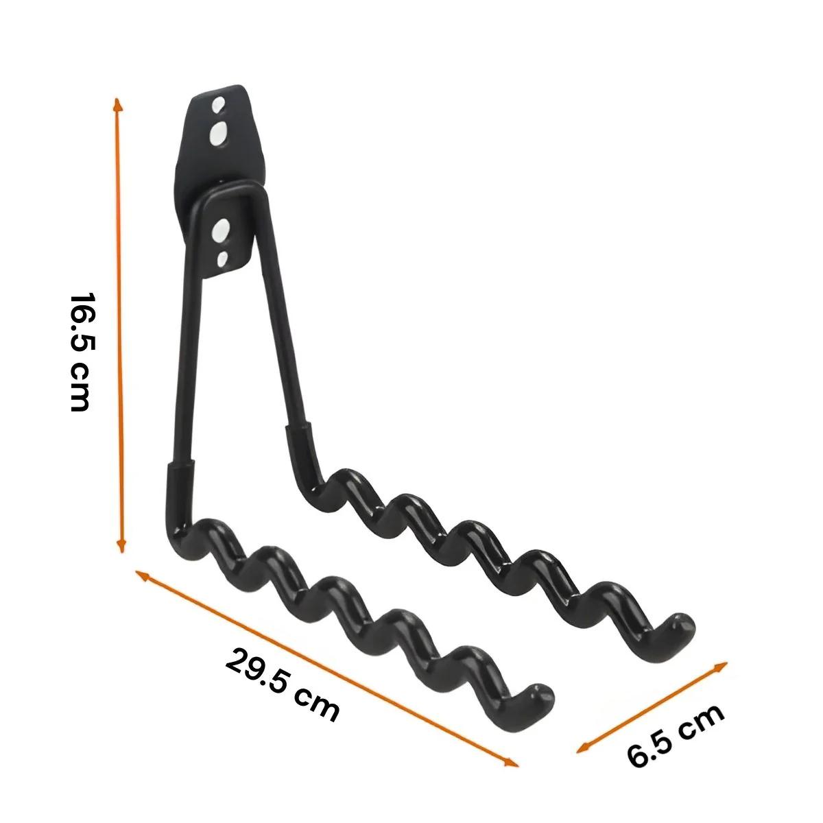 Gancho Ondulado Metálico Para Garaje. Soporte Para Colgar Bicicletas, Mangueras, Escaleras Con Revestimiento PVC. 29.5X16.5X6.5 Cm Colgador - Image 3