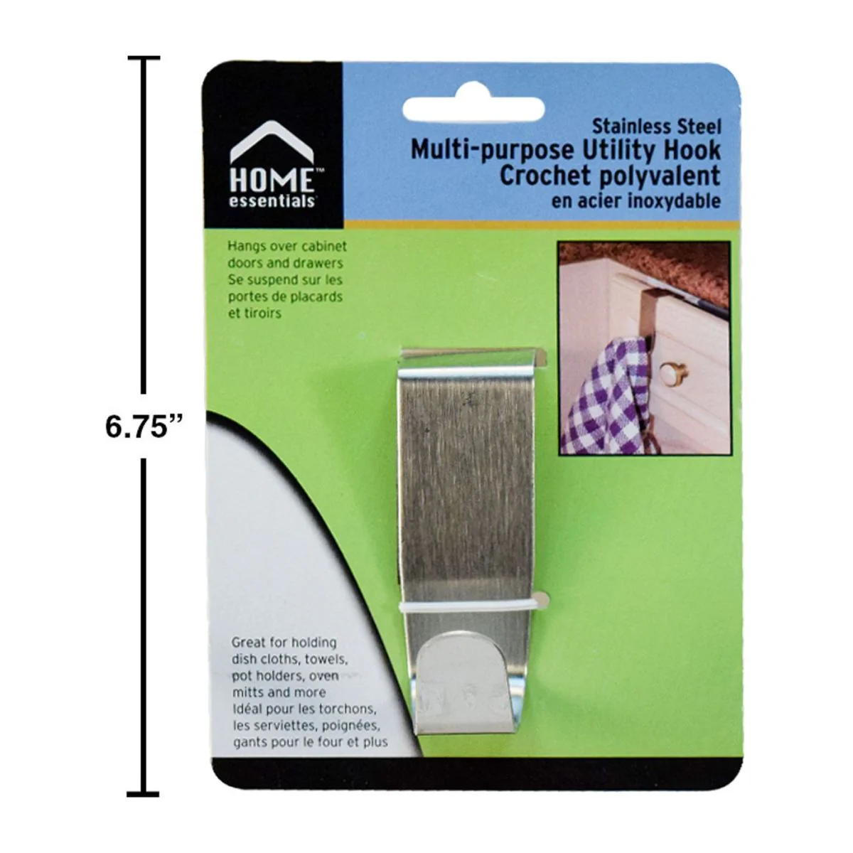 Gancho Utilitario Multiusos Para Gabinetes De Cocina S / S - Image 3