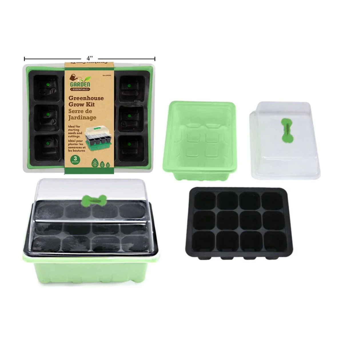 Garden E. Maceta Para Germinar Plantas De Jardín, 9.6 "X8" X2.5 " - Image 4