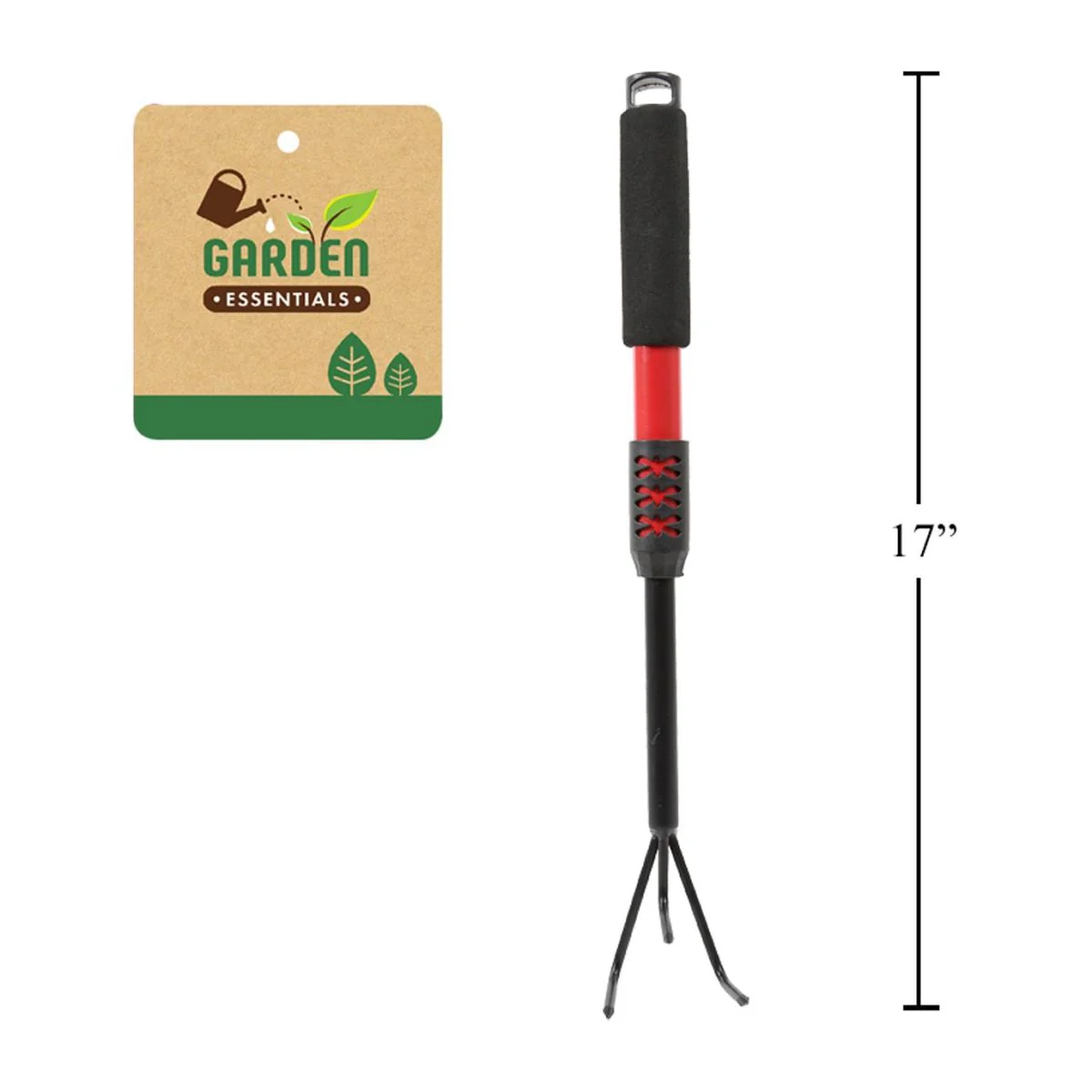 Garden E. Cultivador Deluxe De Acero Al Carbono De 17 "Con Agarre De Espuma, Cht - Image 2